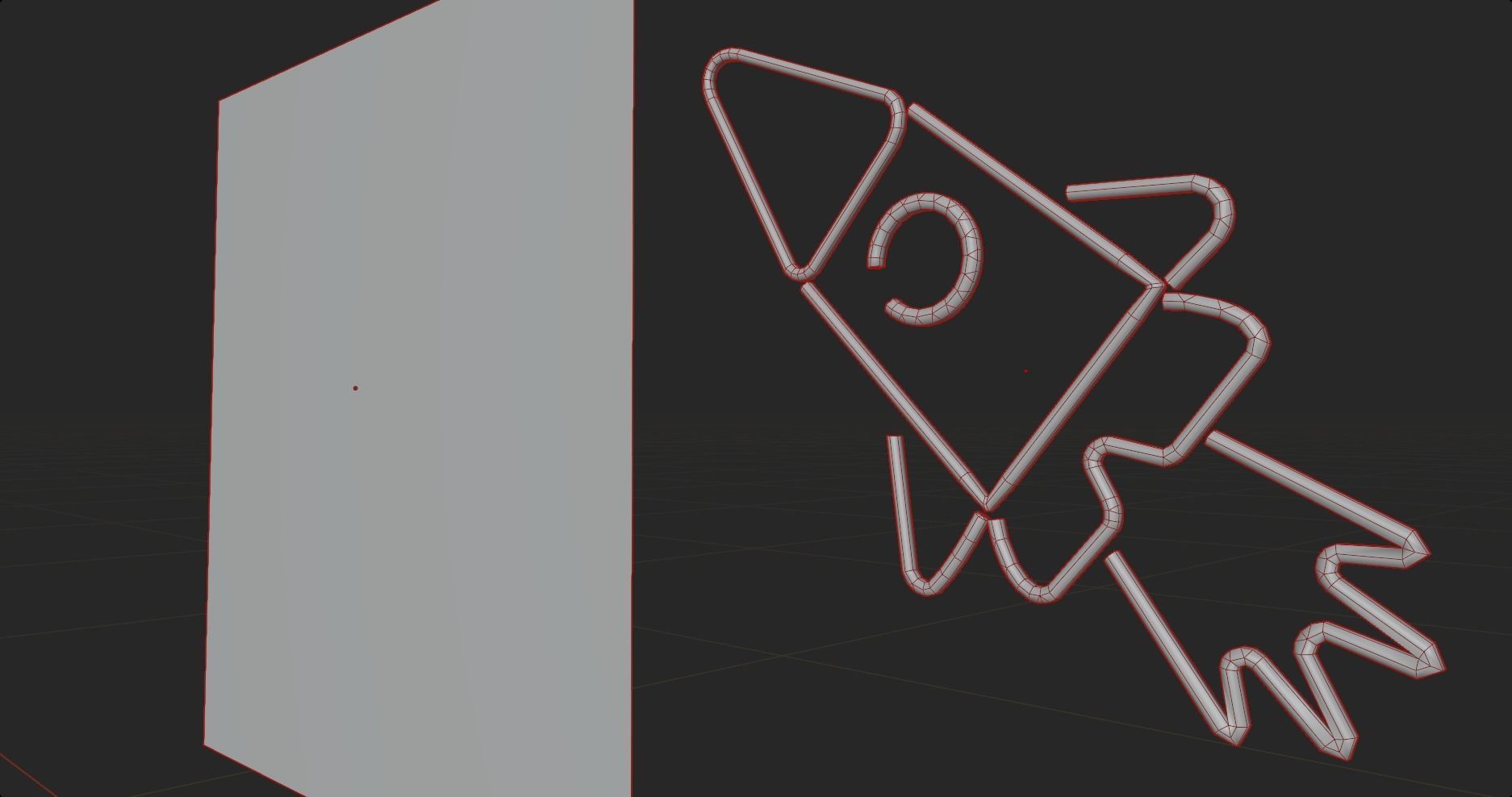 Neon Rocket p3 decoration Low-poly 3D model_8