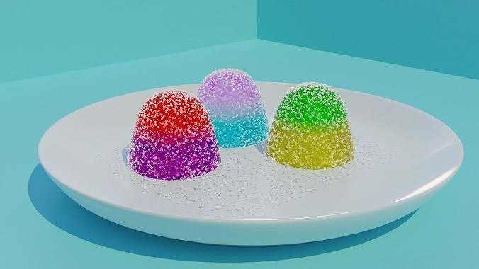 Gummy Sugar Set 3D model