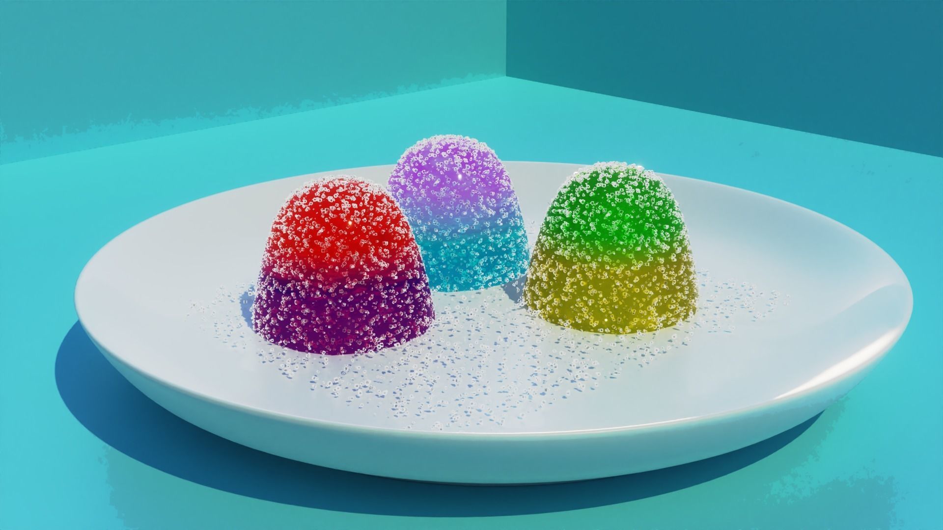 Gummy Sugar Set 3D model_1