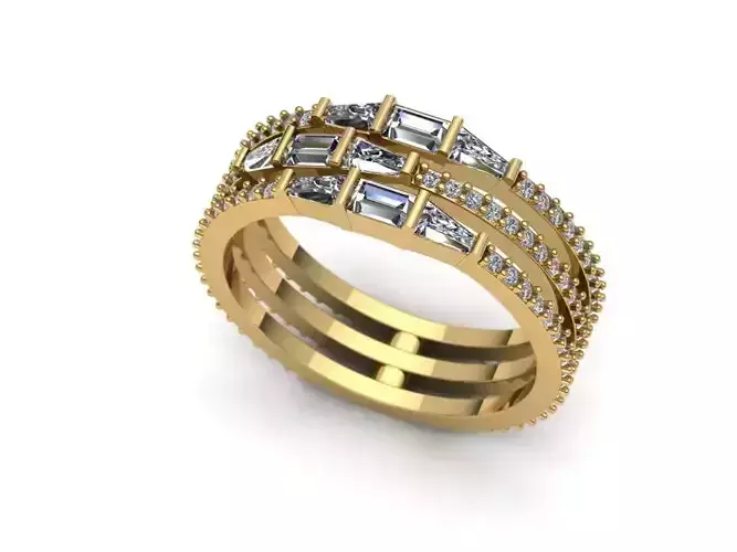 zircone baguette ring