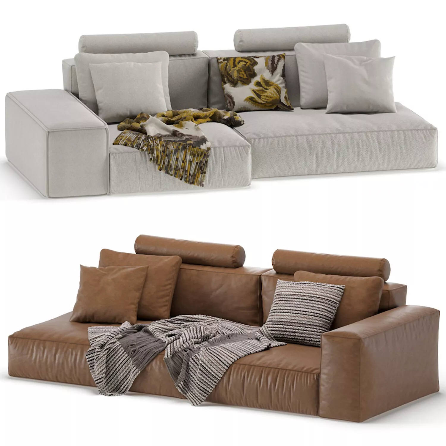 Boca Navi Modular Sofa 2 Version 3D model