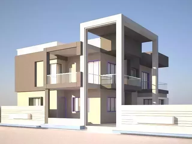 3D model of Residential Bungalow