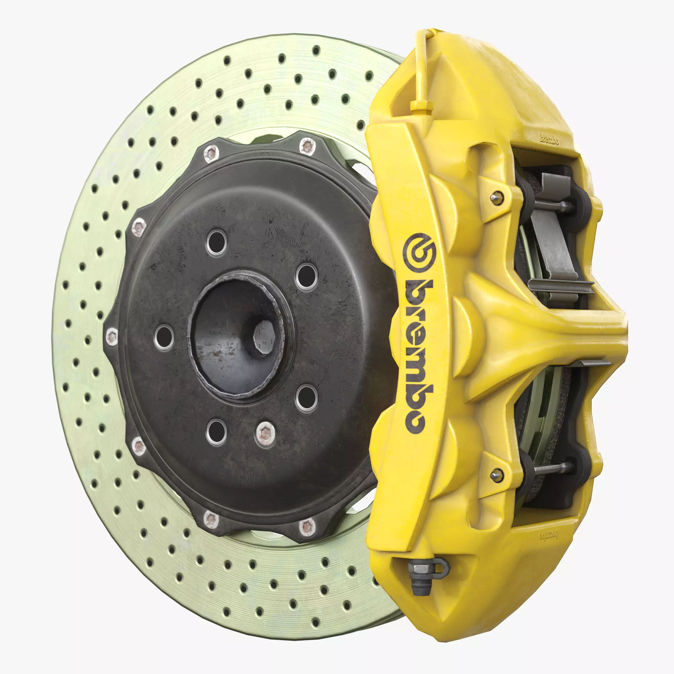 Brakes Brembo 6 Pots Low Poly Low-poly 3D model_0