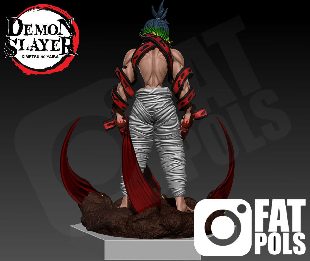 Gyutaro figure - Demon Slayer 3D print model_3