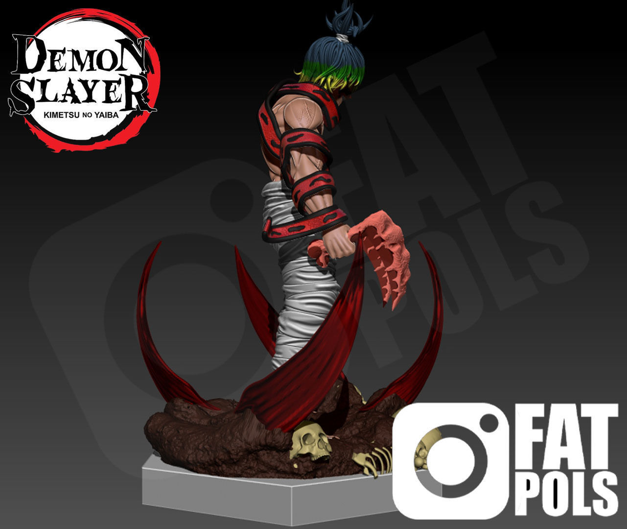 Gyutaro figure - Demon Slayer 3D print model_4