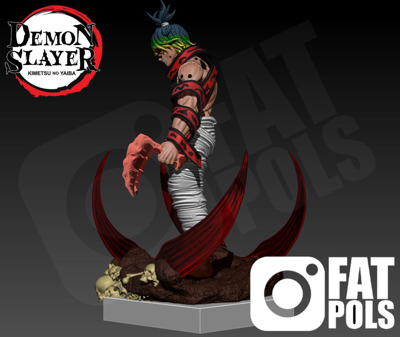 Gyutaro figure - Demon Slayer 3D print model_2