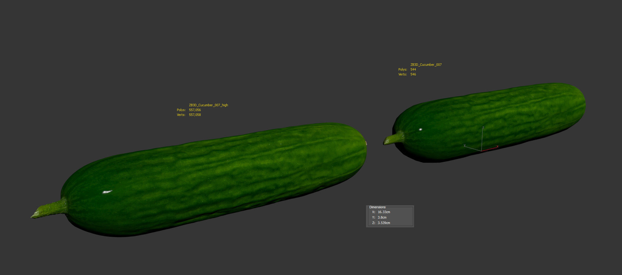 Cucumber 3D model_5