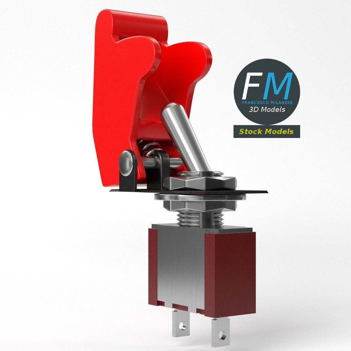 Toggle switch with guard 2 3D model_5