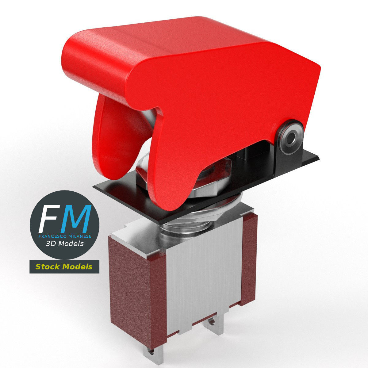 Toggle switch with guard 2 3D model_2