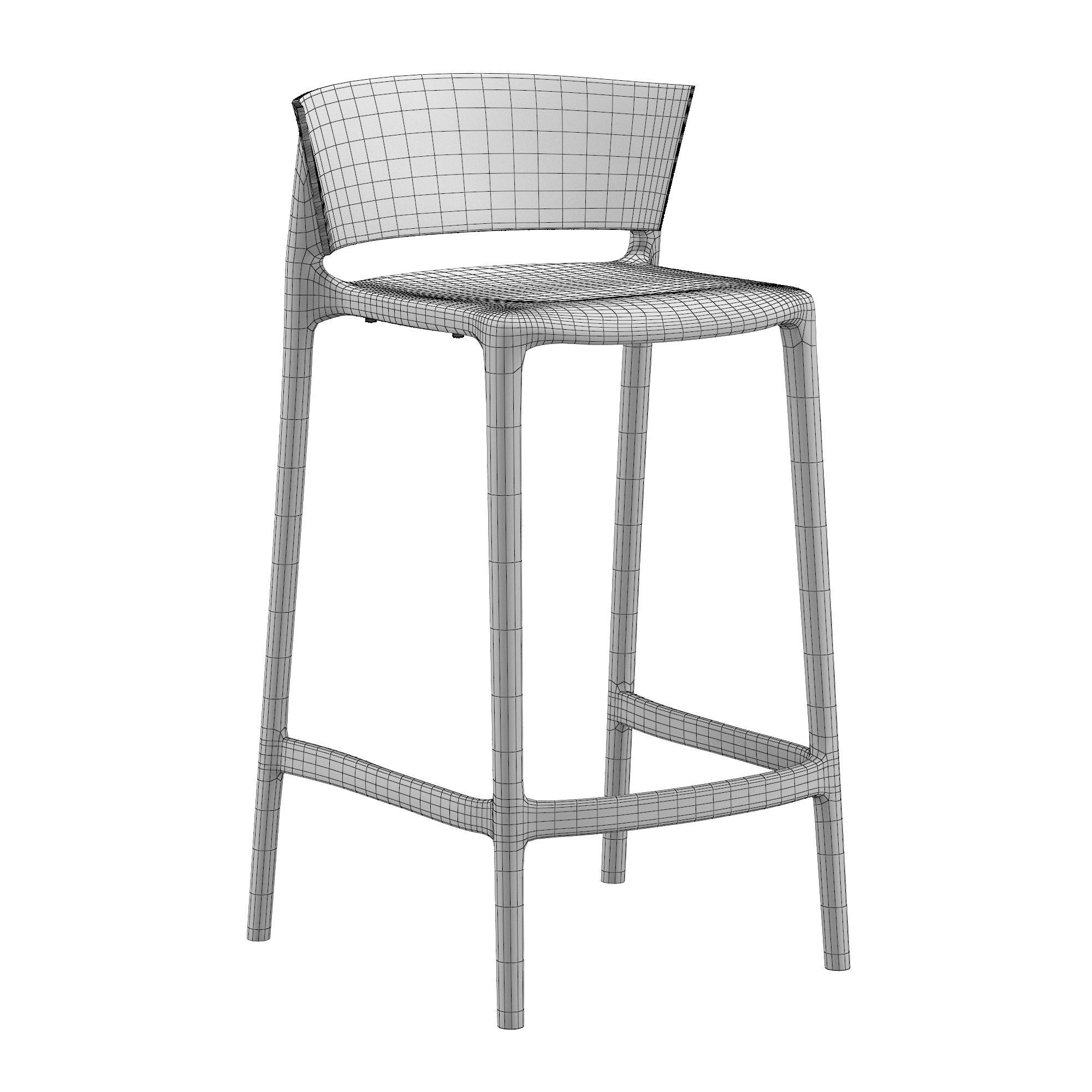 Africa bar stool 3D model_6