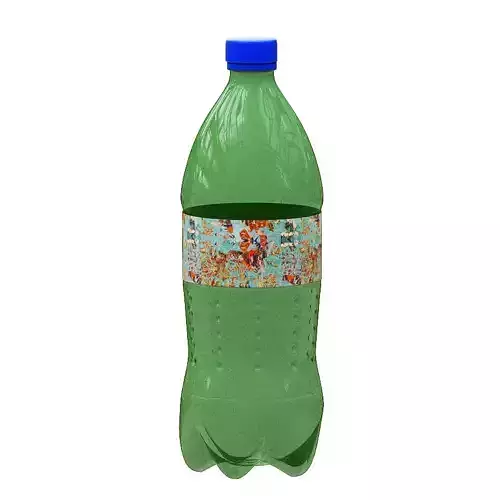 Sprite bottle Low-poly 3D model
