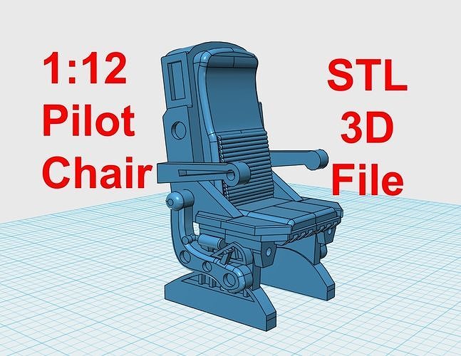 Legends Scale Pilot Seat for 3d Printing 3D print model