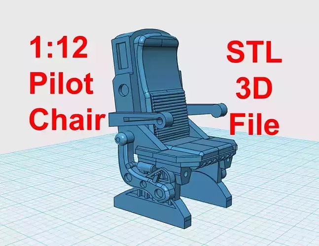Legends Scale Pilot Seat for 3d Printing 3D print model