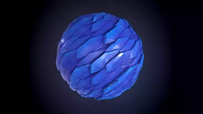 Snow Ice Stylized 3 Ground Seamless PBR Texture