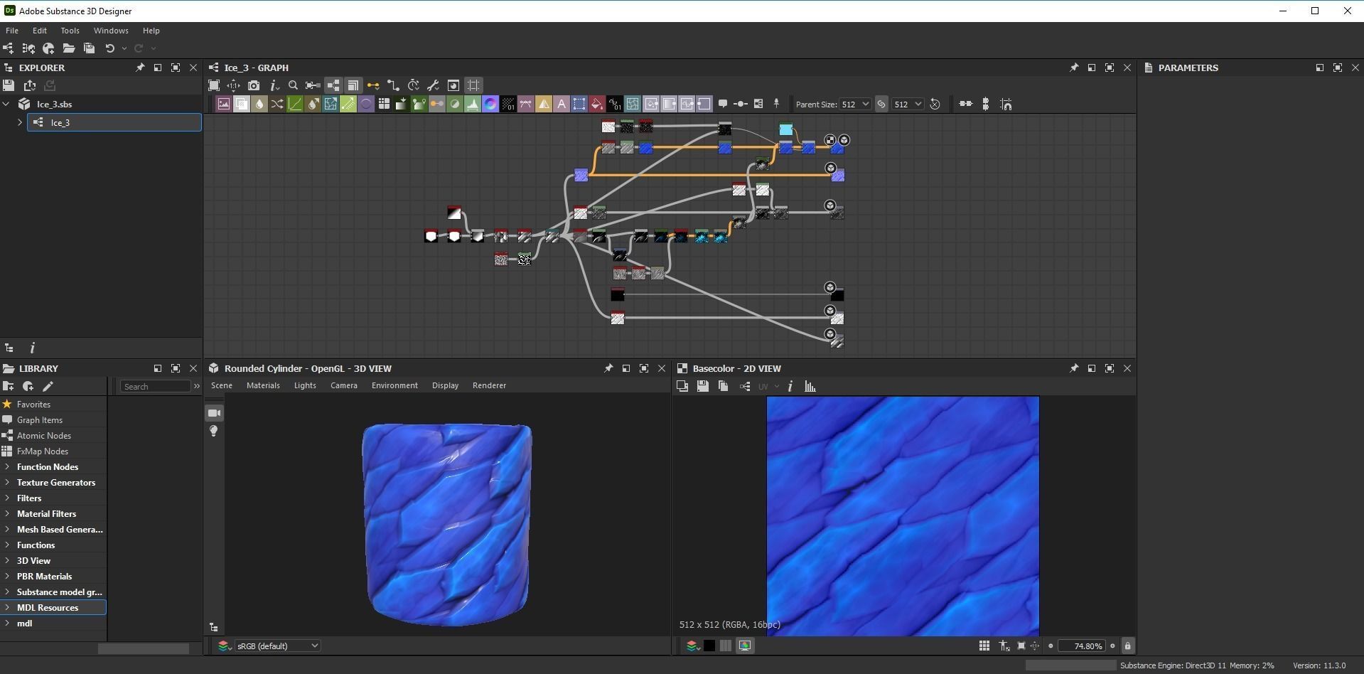 Snow Ice Stylized 3 Ground Seamless PBR Texture Texture_6