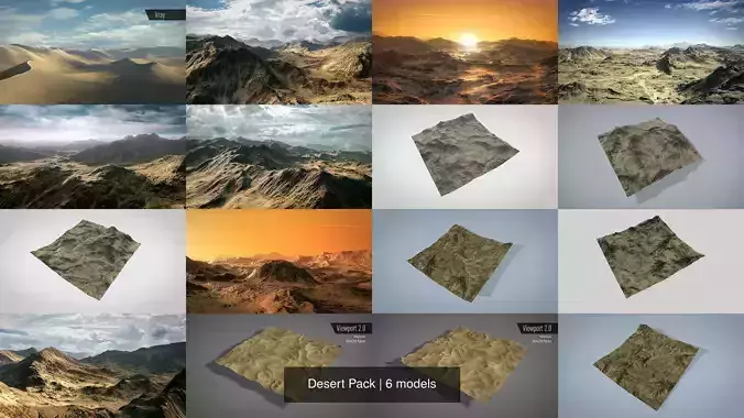 Desert Pack 3D Model Collection