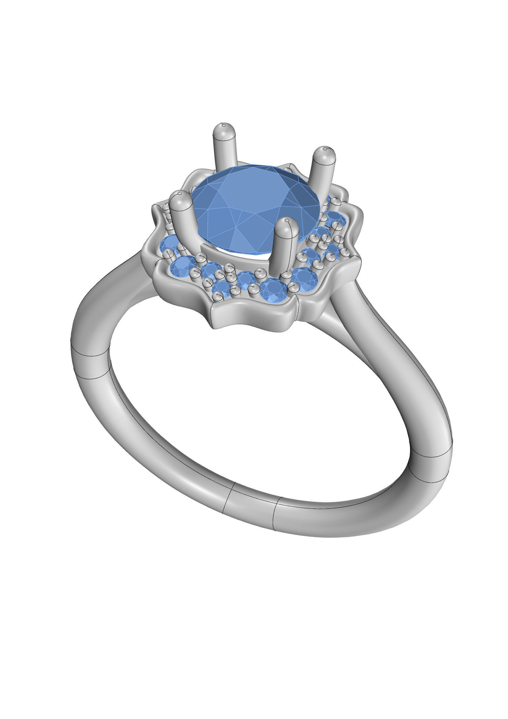 Women ring 3D print model_9