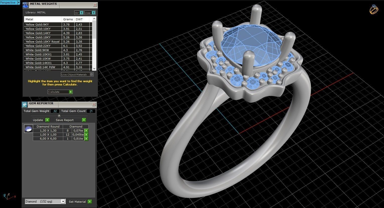 Women ring 3D print model_8