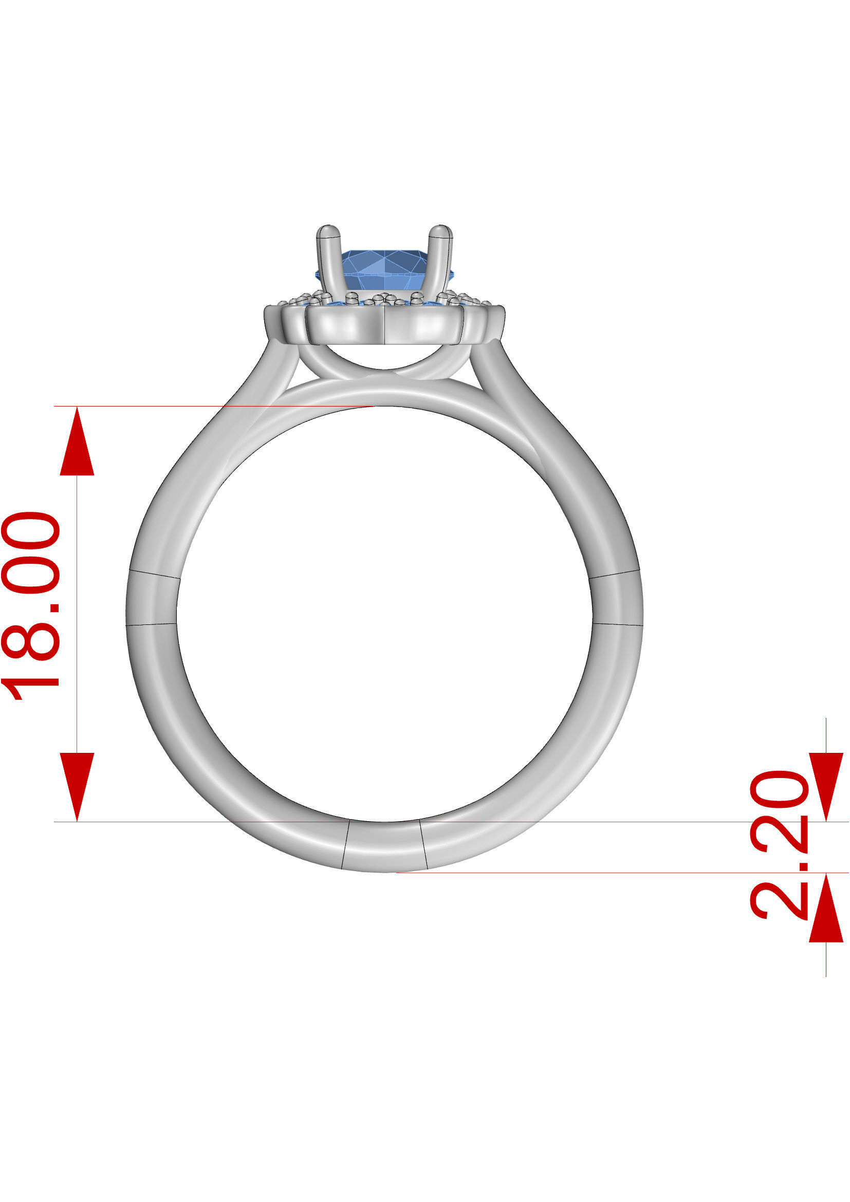 Women ring 3D print model_16