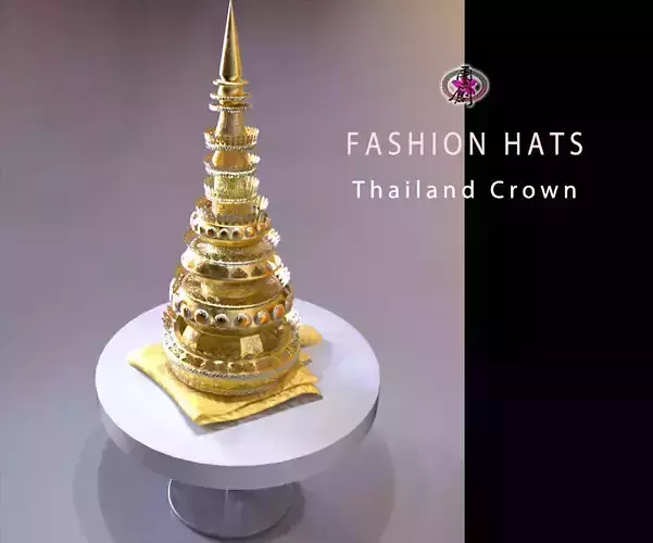 Fashion Headgear - Thailand Crown Low-poly 3D model