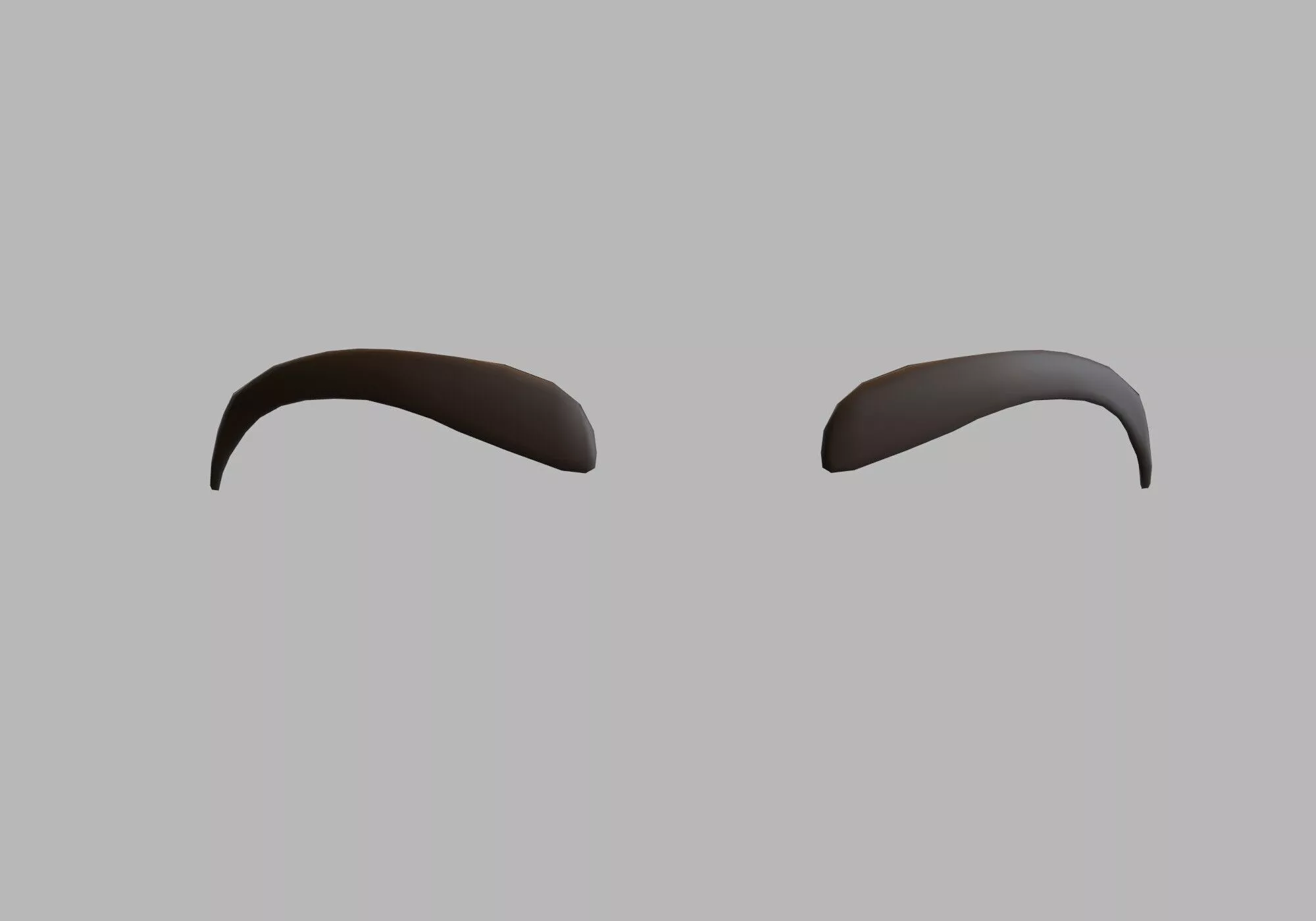 cartoon eyebrows Low-poly 3D model