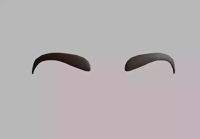 cartoon eyebrows Low-poly 3D model