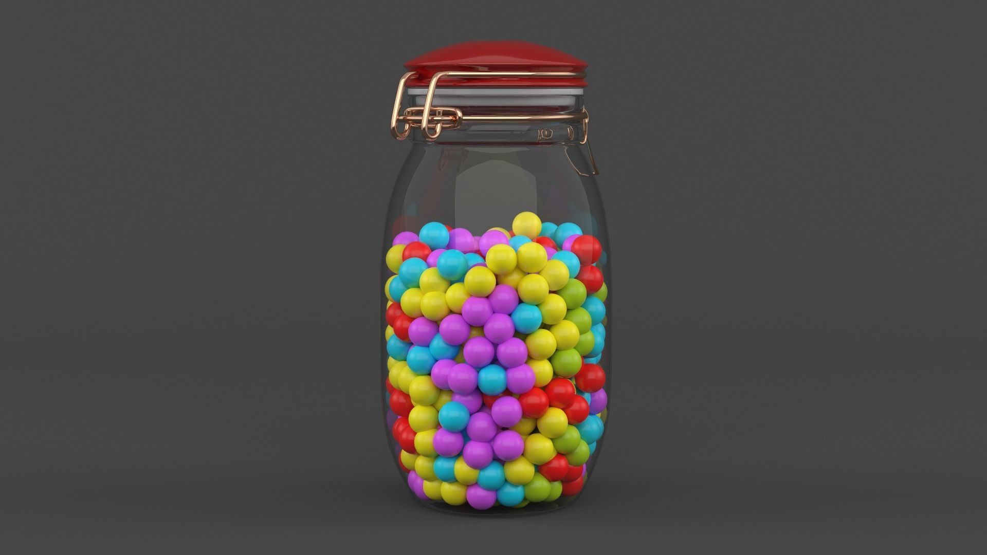 Jar with Jelly Beans 3D model_3