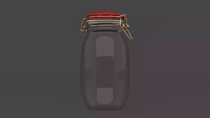 Jar with Jelly Beans 3D model 5