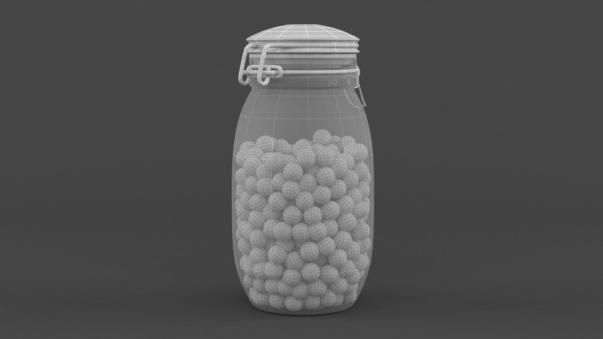 Jar with Jelly Beans 3D model_9