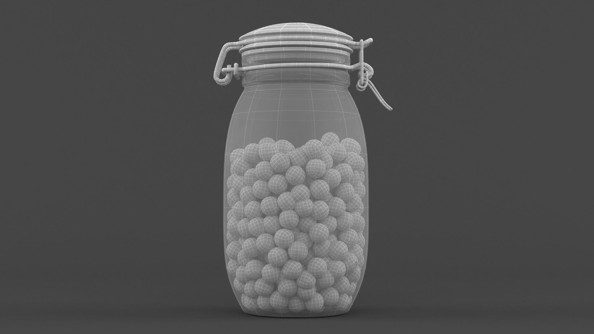 Jar with Jelly Beans 3D model_8