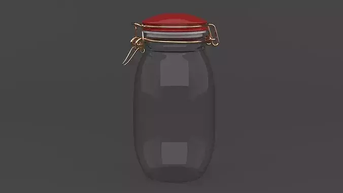 Jar with Jelly Beans 3D model 6