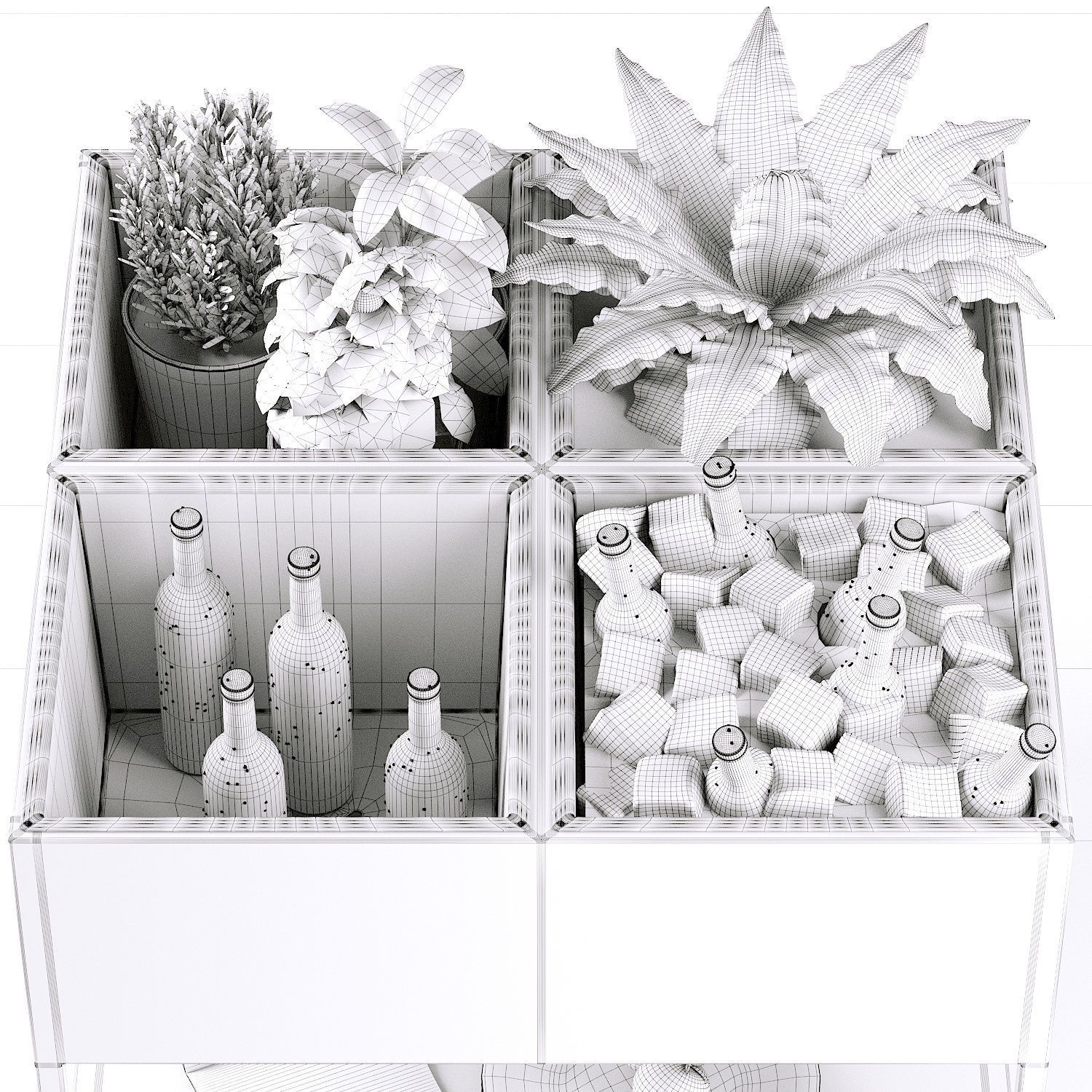 Garden console quadrangular Consuela  La Redoute 3D model_4