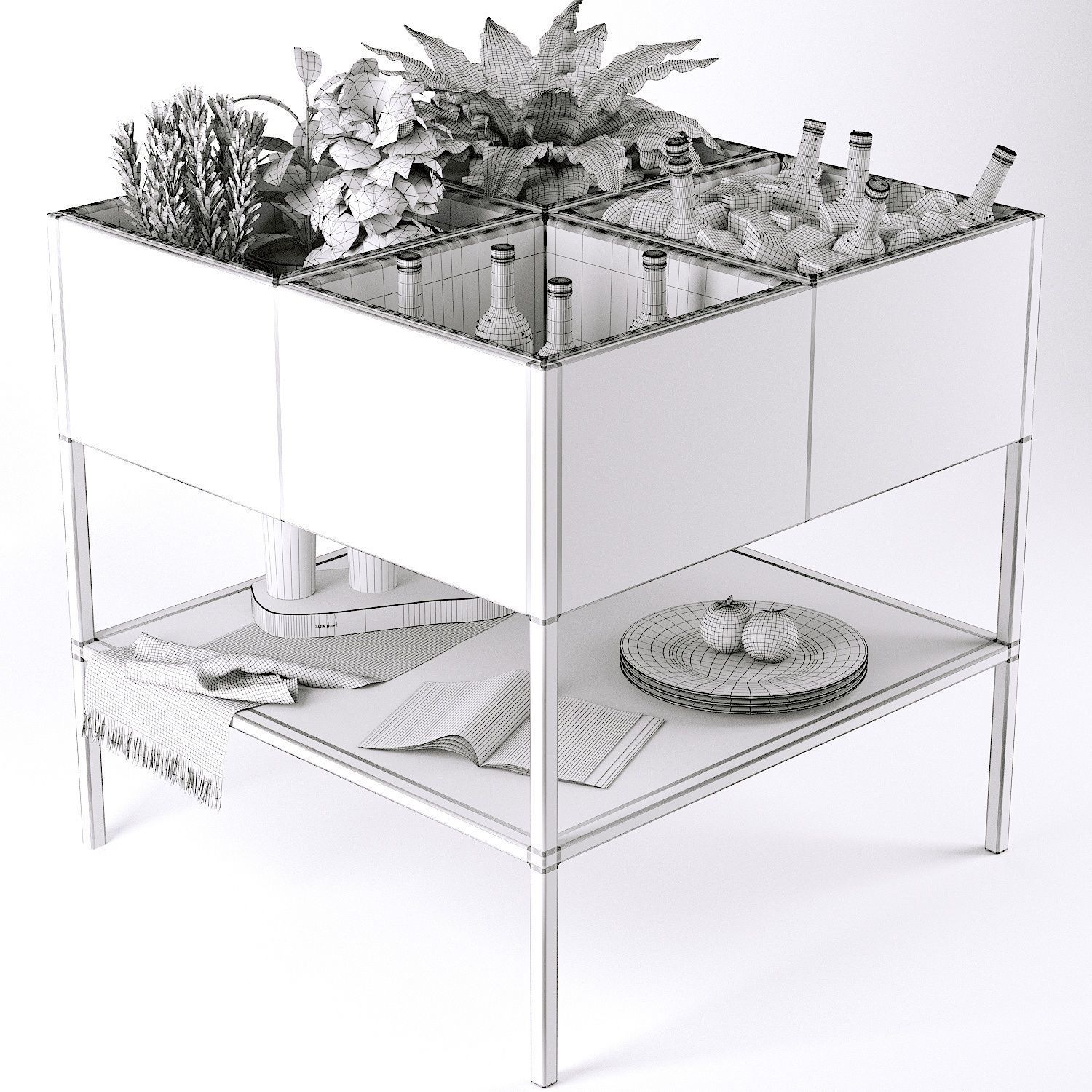 Garden console quadrangular Consuela  La Redoute 3D model_5