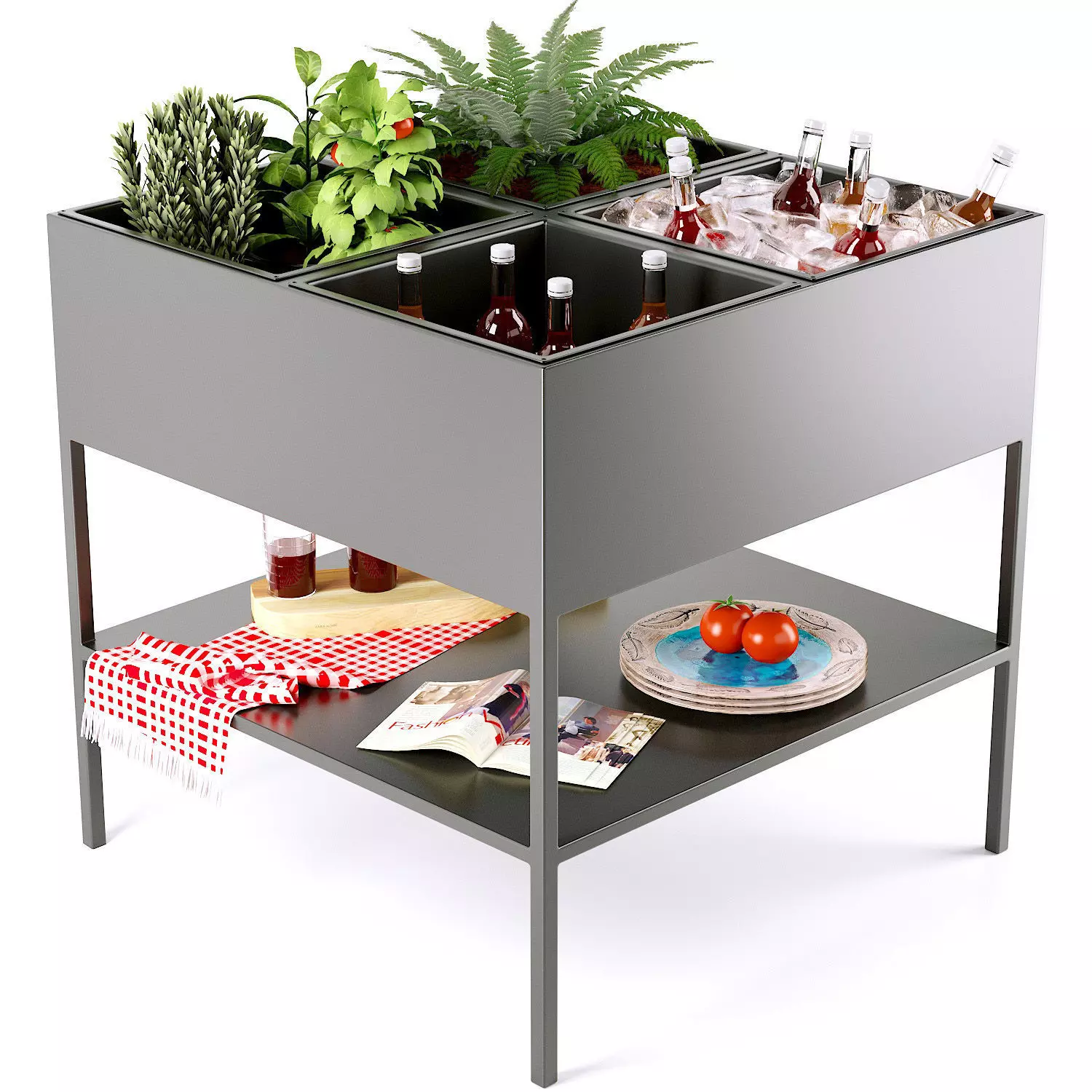 Garden console quadrangular Consuela  La Redoute 3D model_0