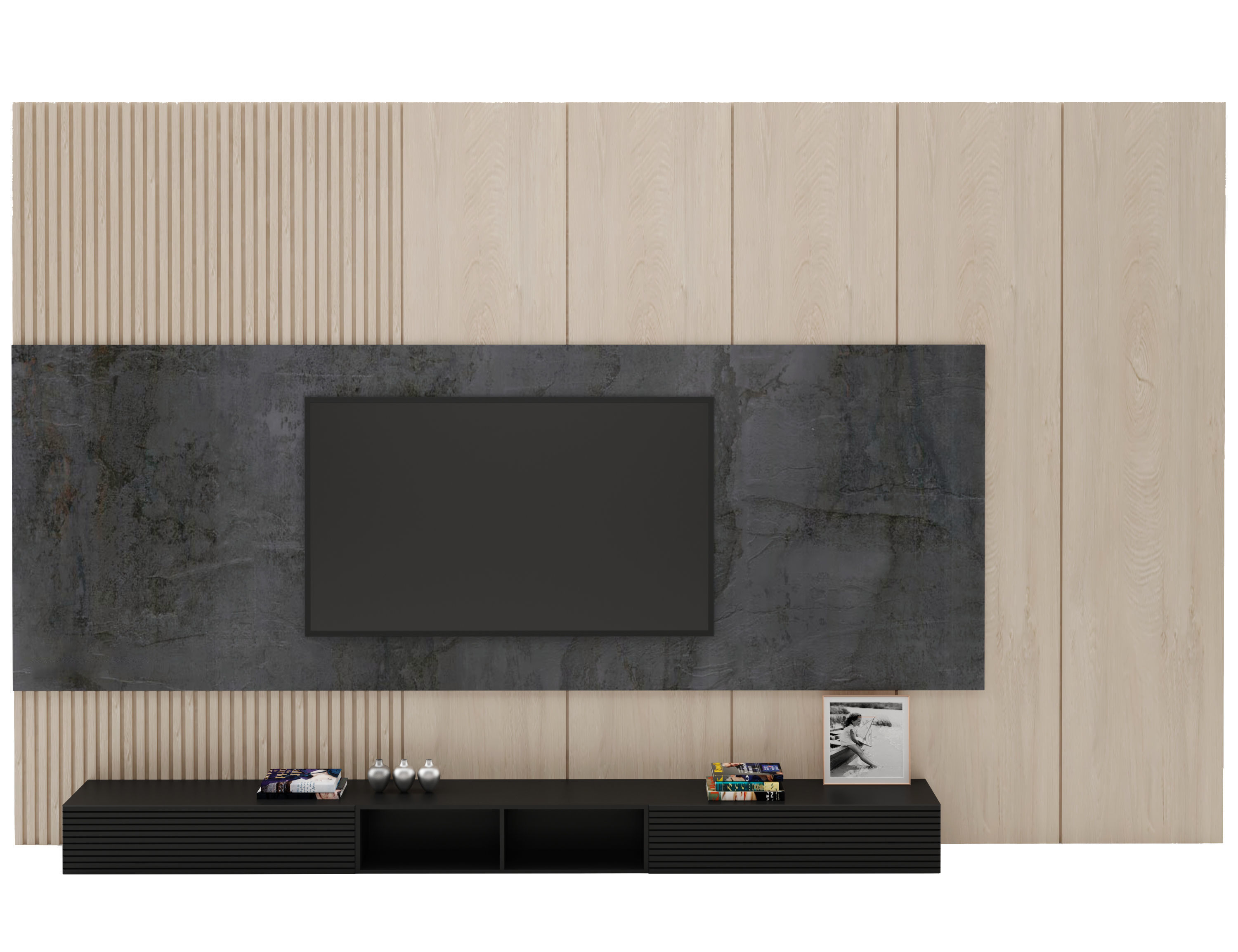 TV Wall 01 3D model_18