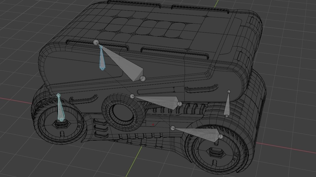 Sci-fi Truck rigged vehicle 3D model_21