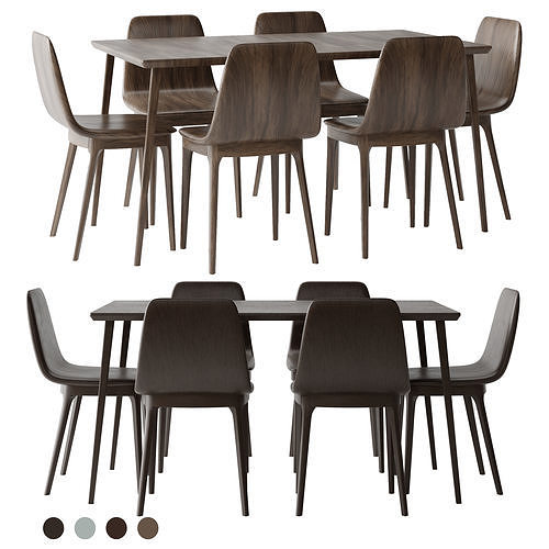 LISABO Table and ODGER Chair ikea 3D model