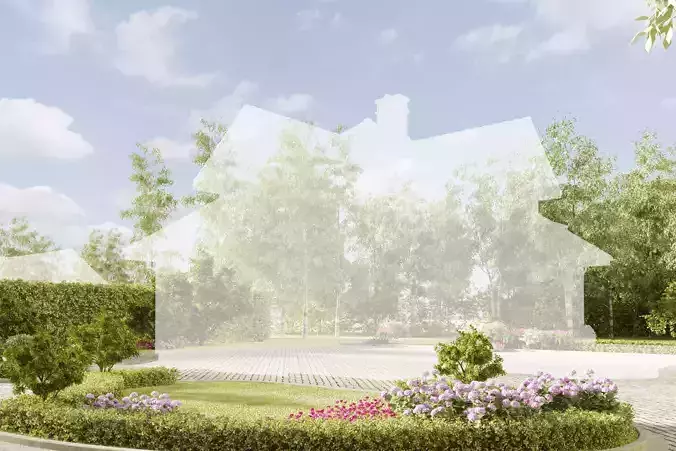 Exterior Scene Residential House 001