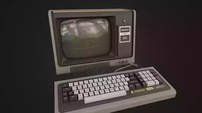RadioShack TRS-80 with Video Display Low-poly 3D model
