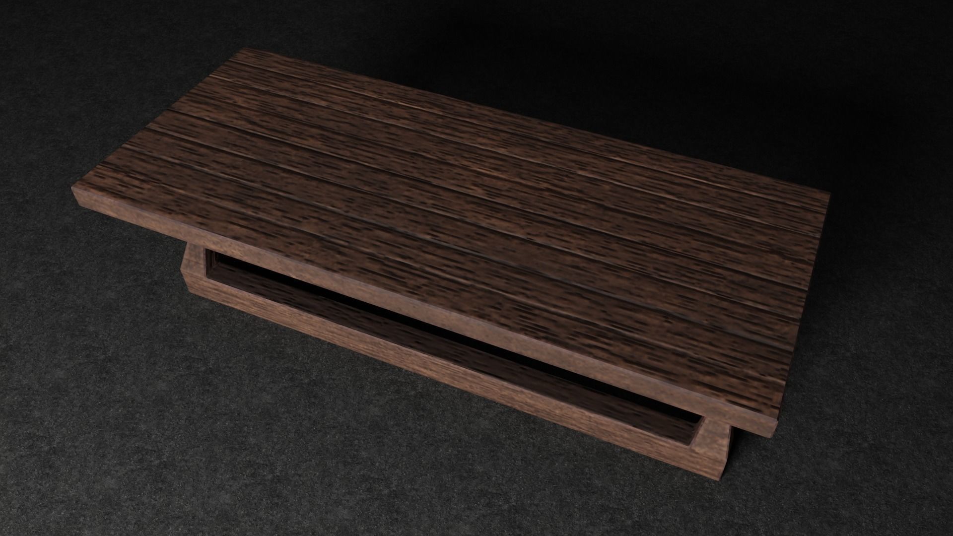 Medieval Table - Game Ready Low-poly 3D model_7