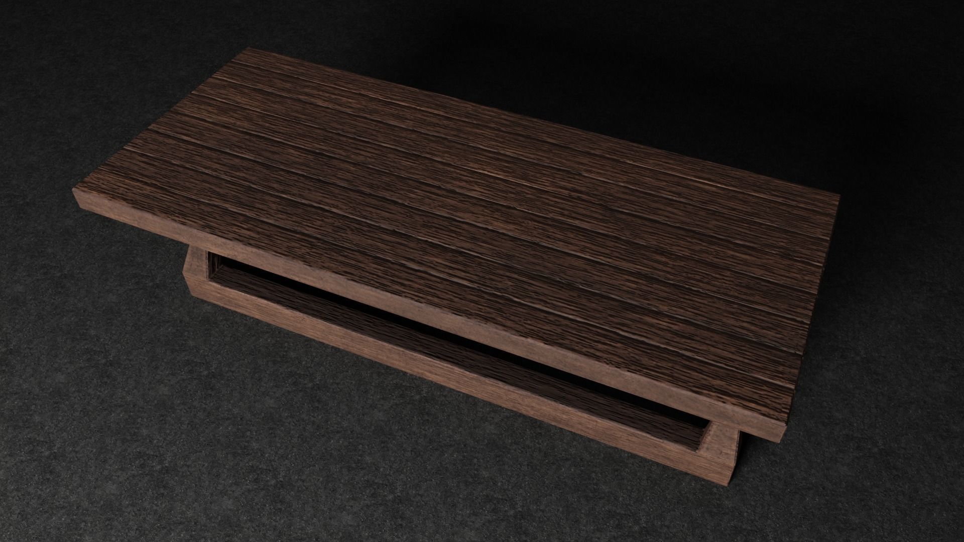 Medieval Table - Game Ready Low-poly 3D model_4