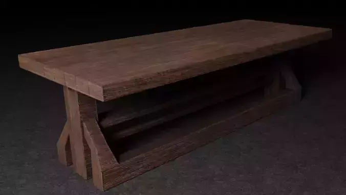 Medieval Table - Game Ready