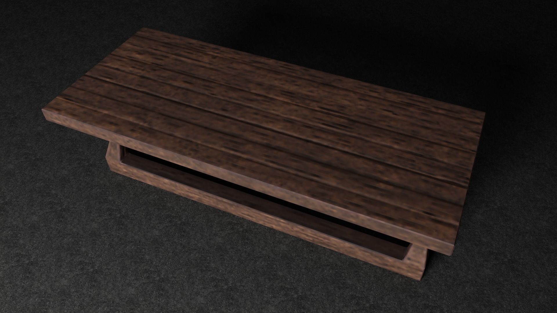 Medieval Table - Game Ready Low-poly 3D model_10