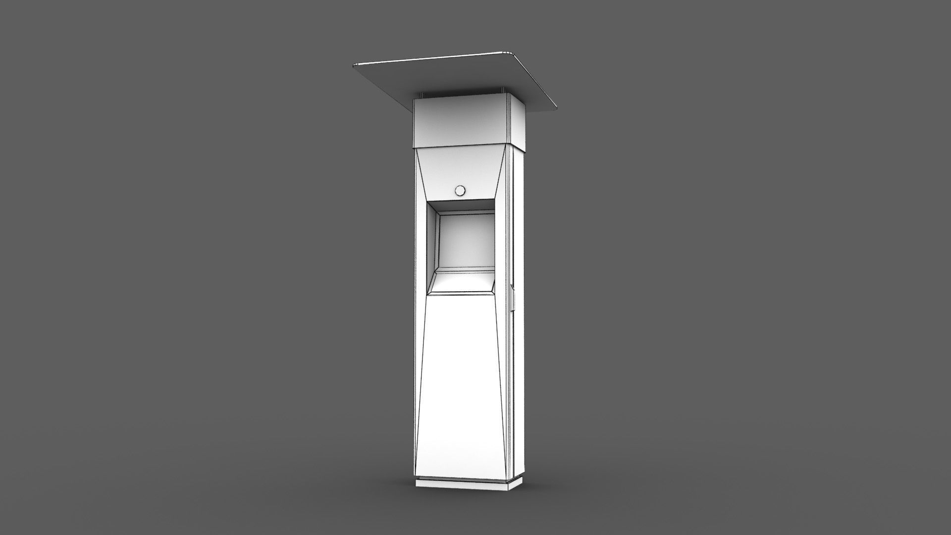 Multimedia Kiosk Low-poly 3D model_5
