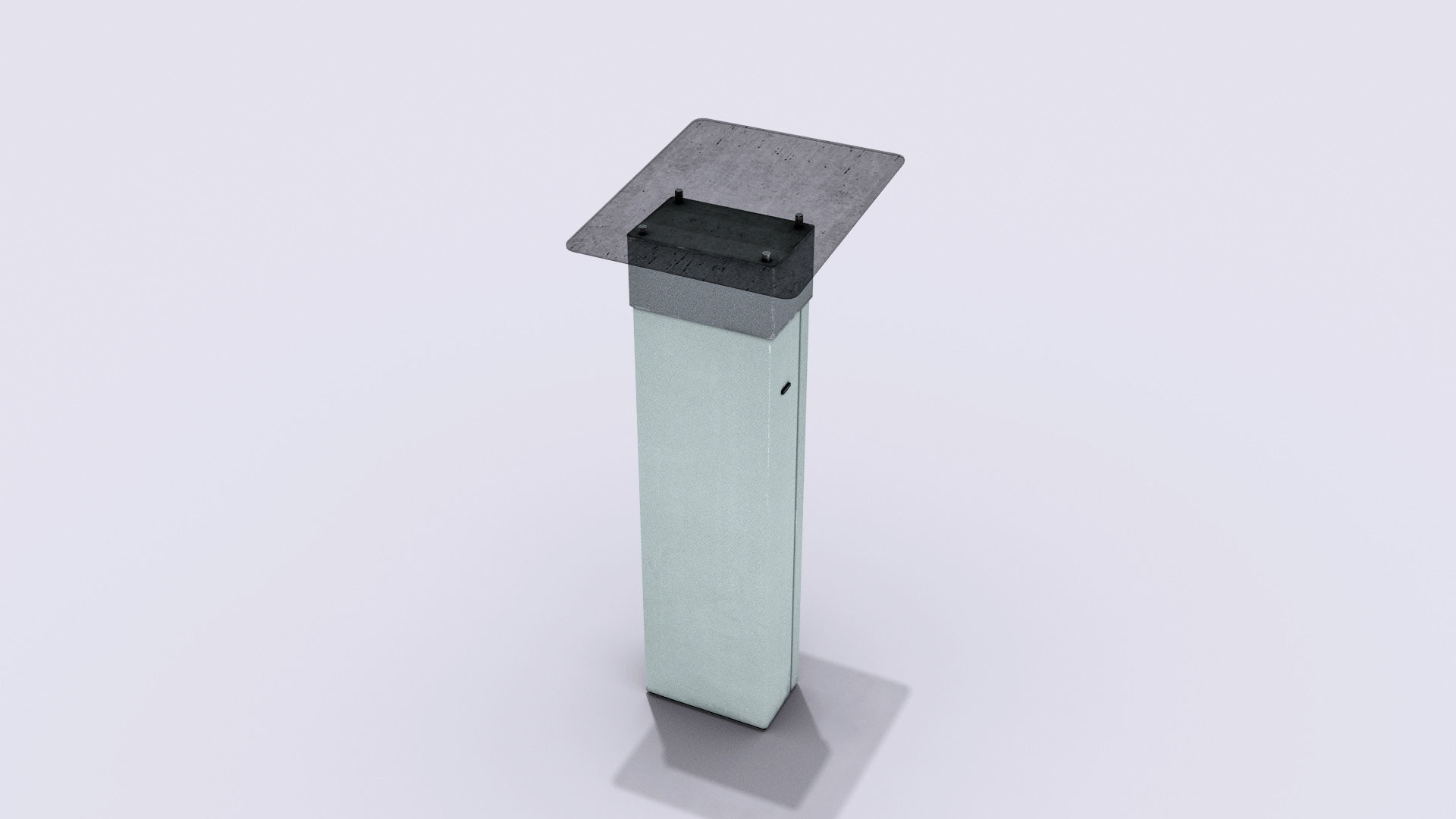 Multimedia Kiosk Low-poly 3D model_3