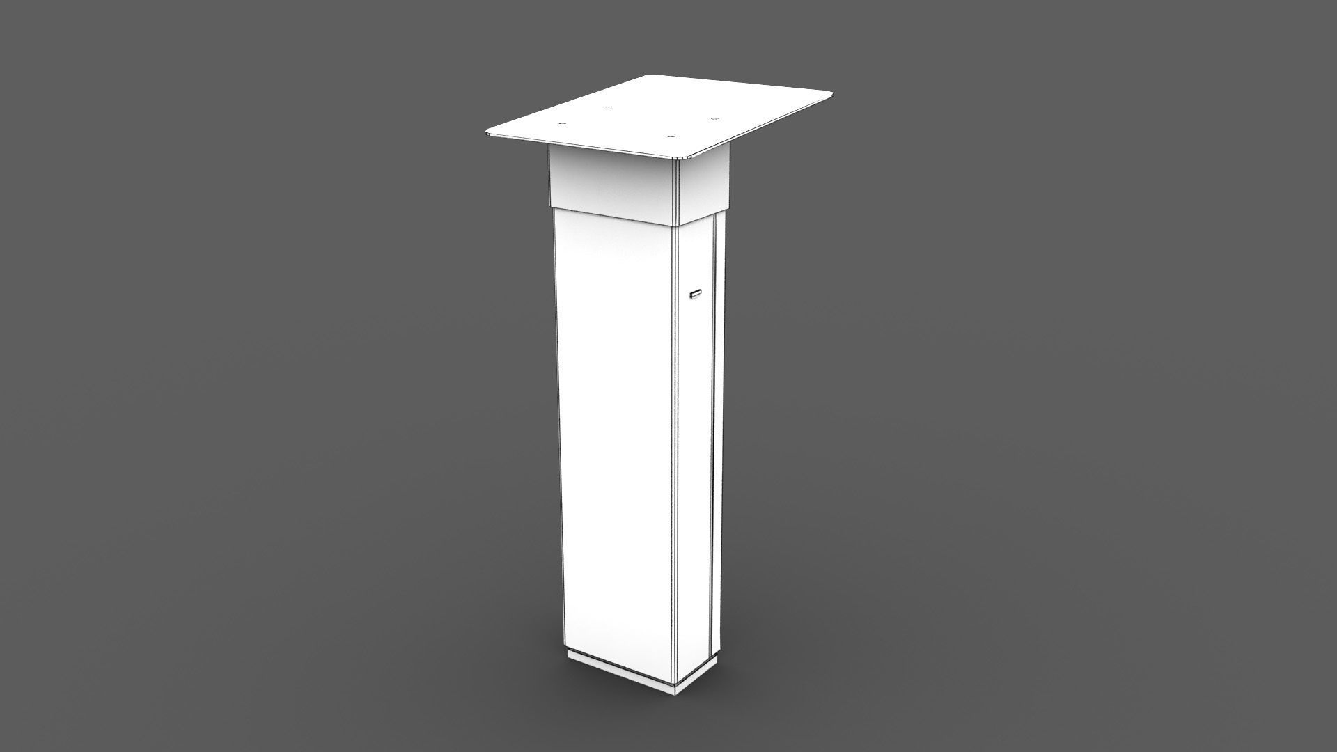 Multimedia Kiosk Low-poly 3D model_6