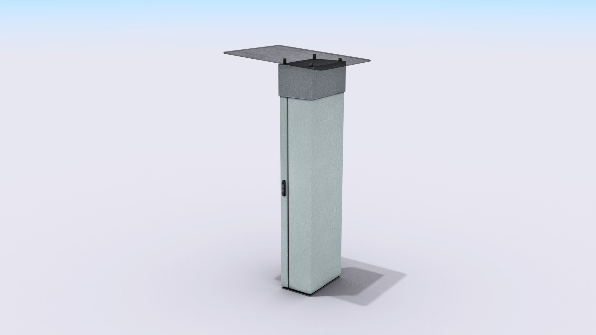 Multimedia Kiosk Low-poly 3D model_4