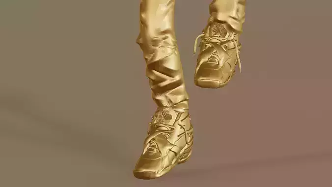 Retro Jordan Aqua 8 with legs 3d print