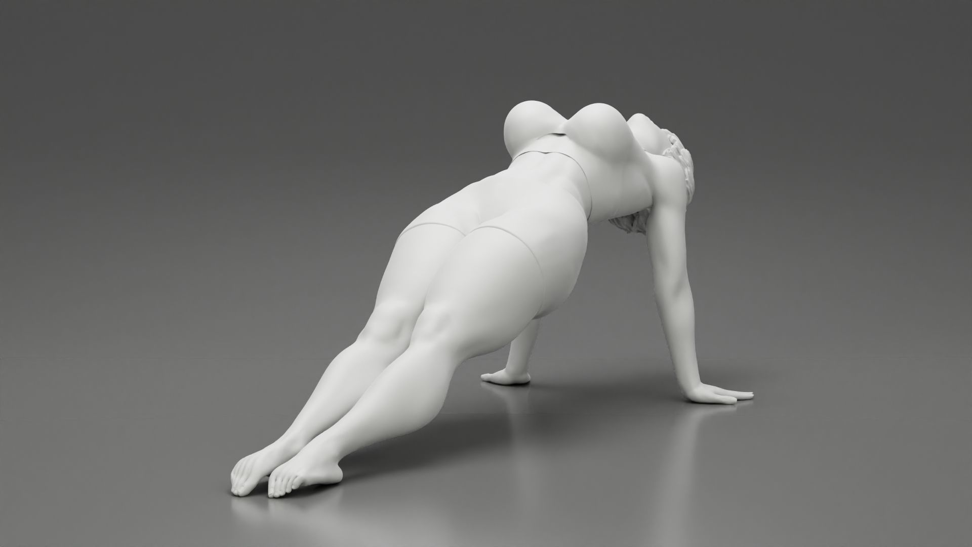 Woman Yoga Model Purvottanasana Reverse Tabletop Pose 3D print model_10