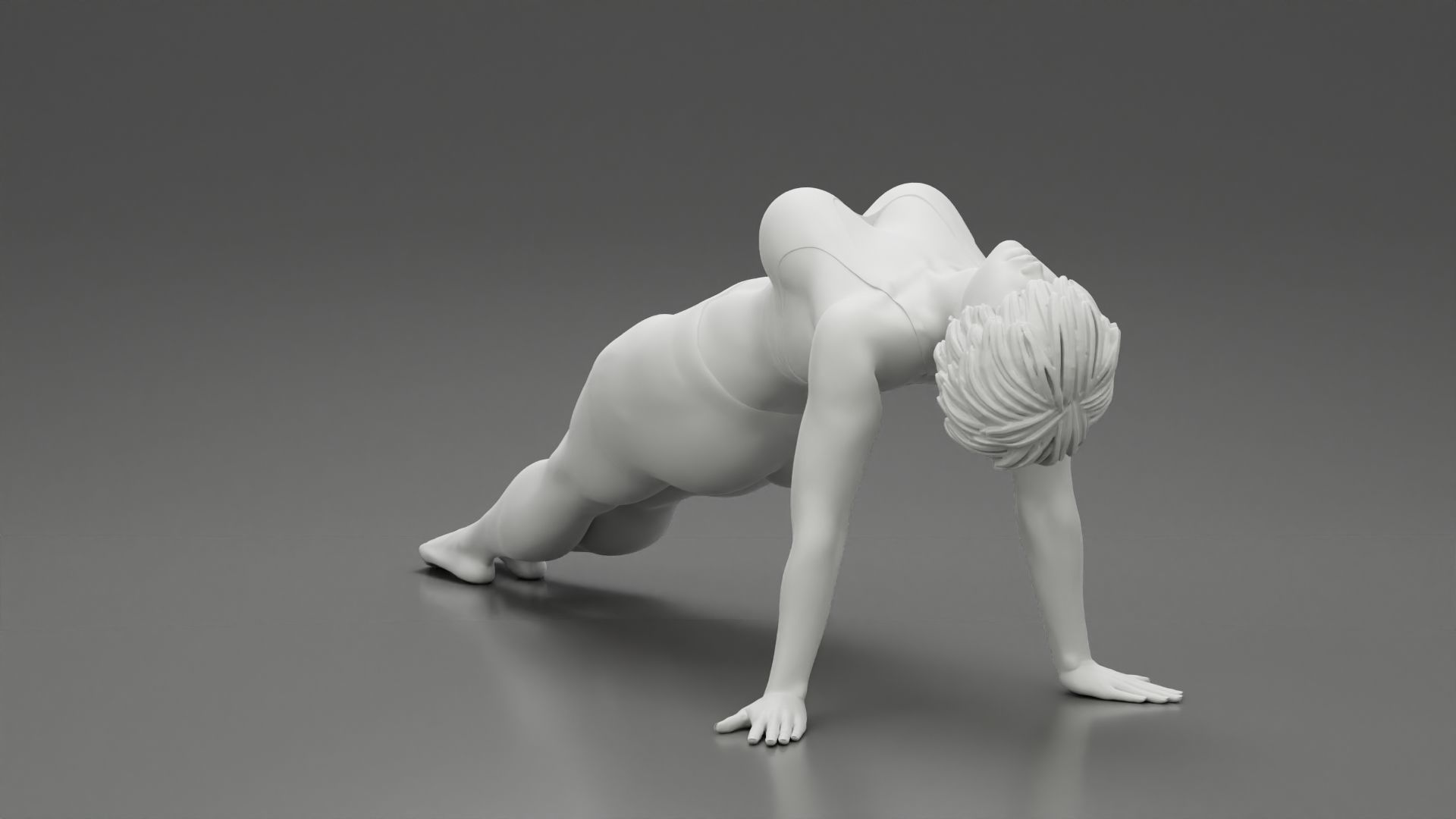Woman Yoga Model Purvottanasana Reverse Tabletop Pose 3D print model_8